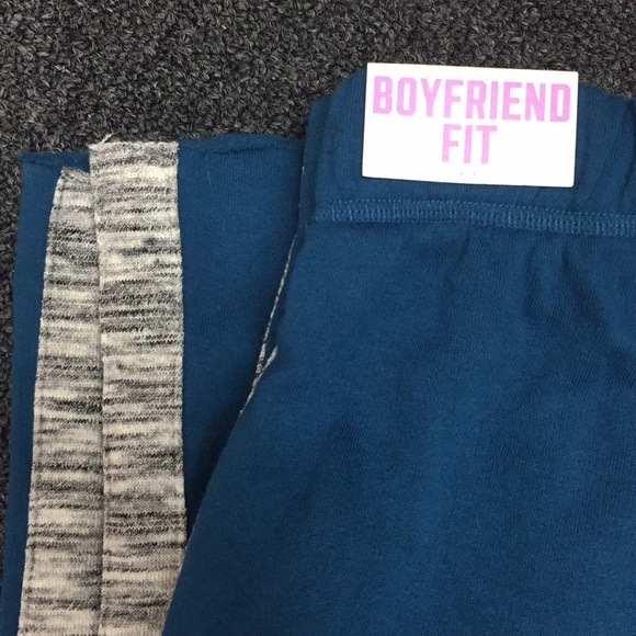 VS Pink boyfriend fit blue sweatpants NWT XS - Picture 5 of 5
